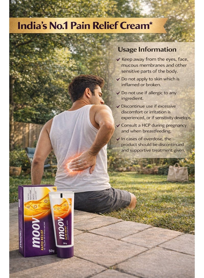 موف كريم مسكن آلام سريع المفعول 50 جم – عبوة 6 قطع | تركيبة أيورفيدية 100% لآلام الظهر والعضلات والمفاصل - Image 4